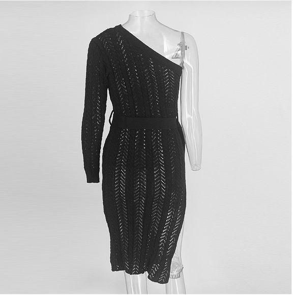 NEW! Knitted Asymmetrical Dress - Picture 4 of 5